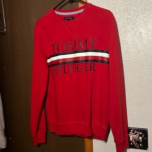 Red Tommy Hilfiger crew neck